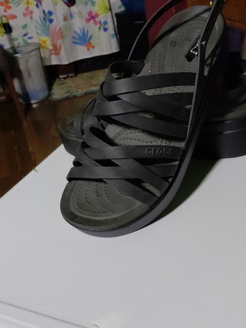 Crocs Brooklyn Low Wedge Sandal Black Platform Sandals